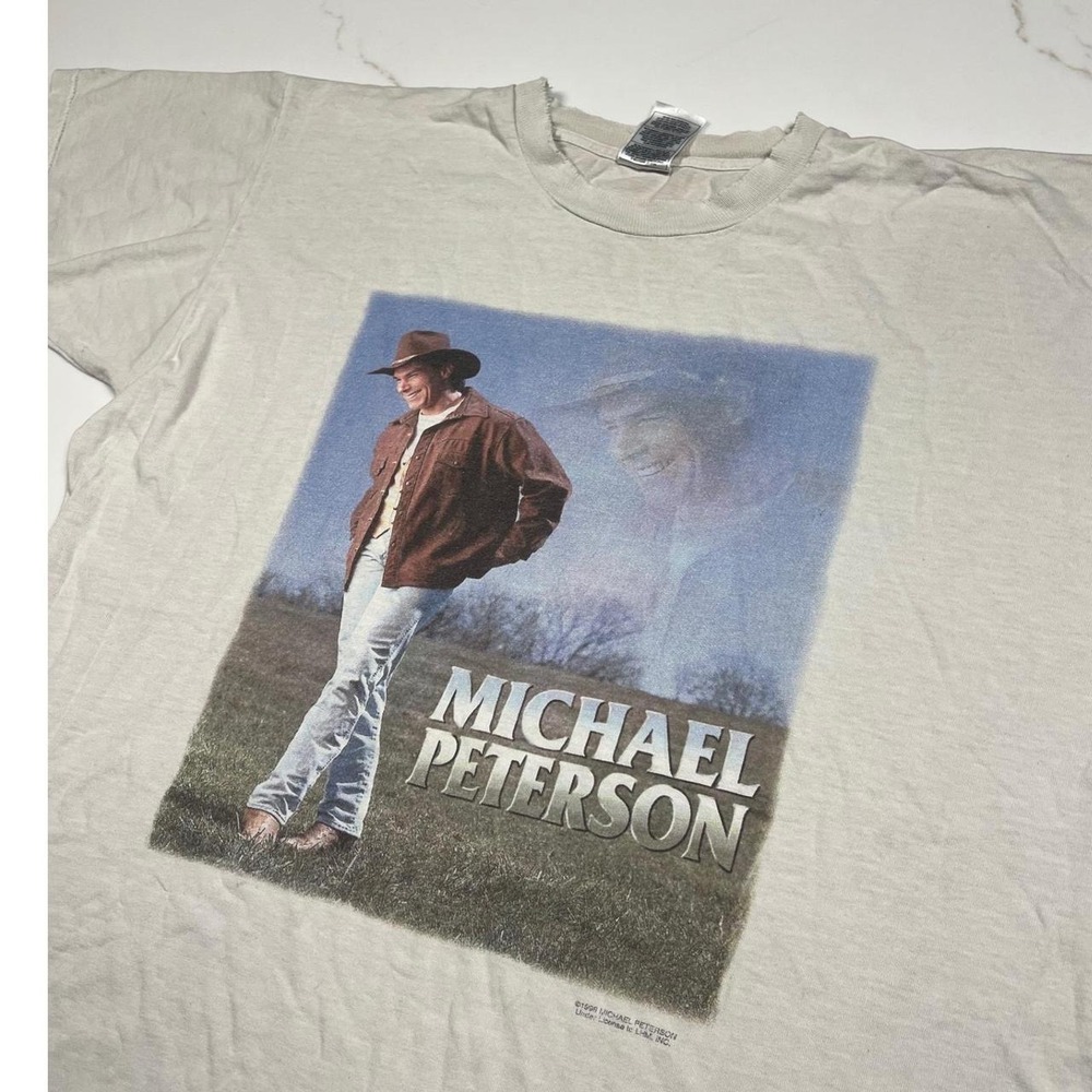 Fruit‎ of the Loom Michael Peterson T-Shirt Mens XL Vintage 1999 Tour Distressed